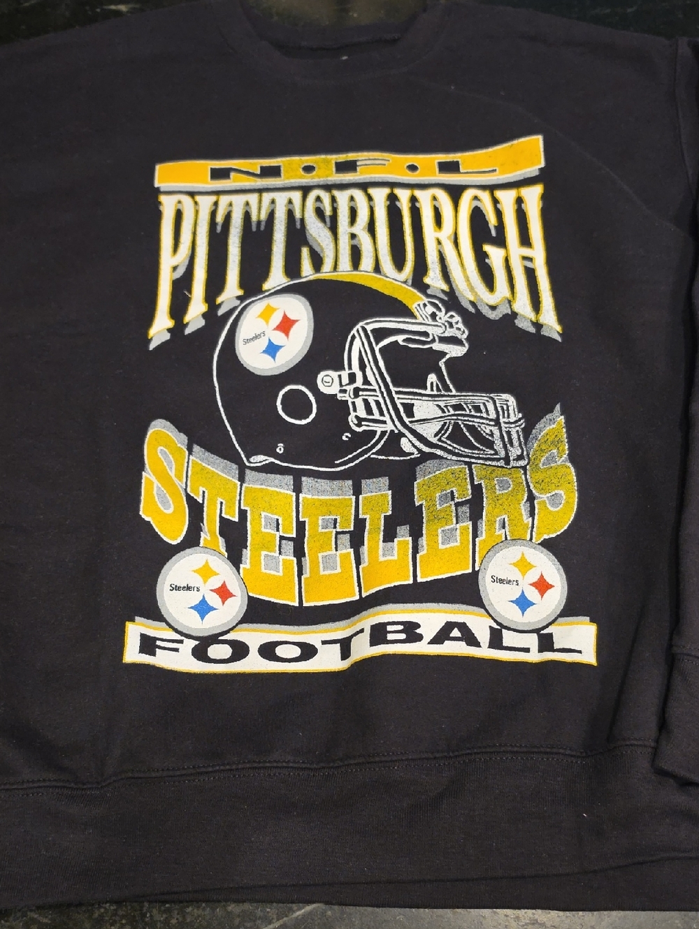 Pittsburgh Steelers Helmut Graphic Crewneck Sweatshirt By Junk Food SM NWT